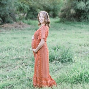 Maternity maxi dress